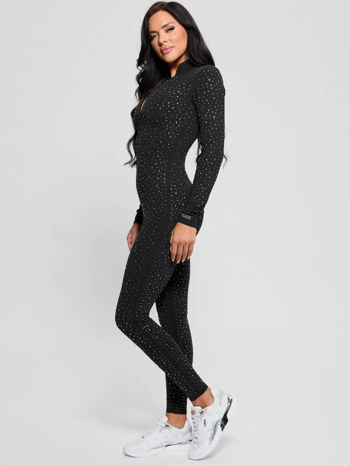 GUESS Dresses and Jumpsuits Nati Rhinestone Jumpsuit Black 8211 Women