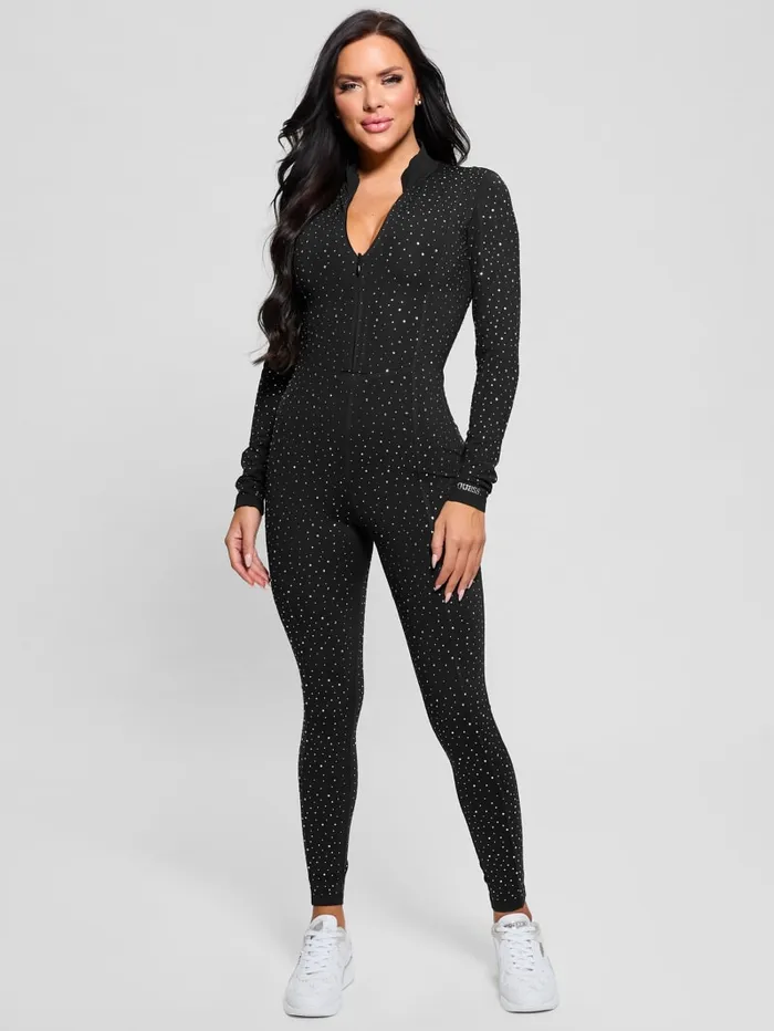 GUESS Dresses and Jumpsuits Nati Rhinestone Jumpsuit Black 8211 Women