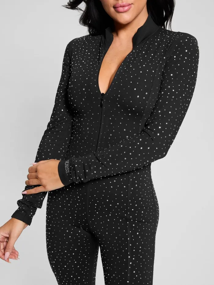 GUESS Dresses and Jumpsuits Nati Rhinestone Jumpsuit Black 8211 Women