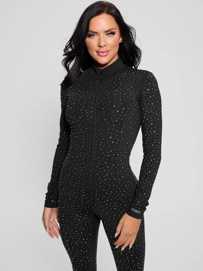 GUESS Dresses and Jumpsuits Nati Rhinestone Jumpsuit Black 8211 Women