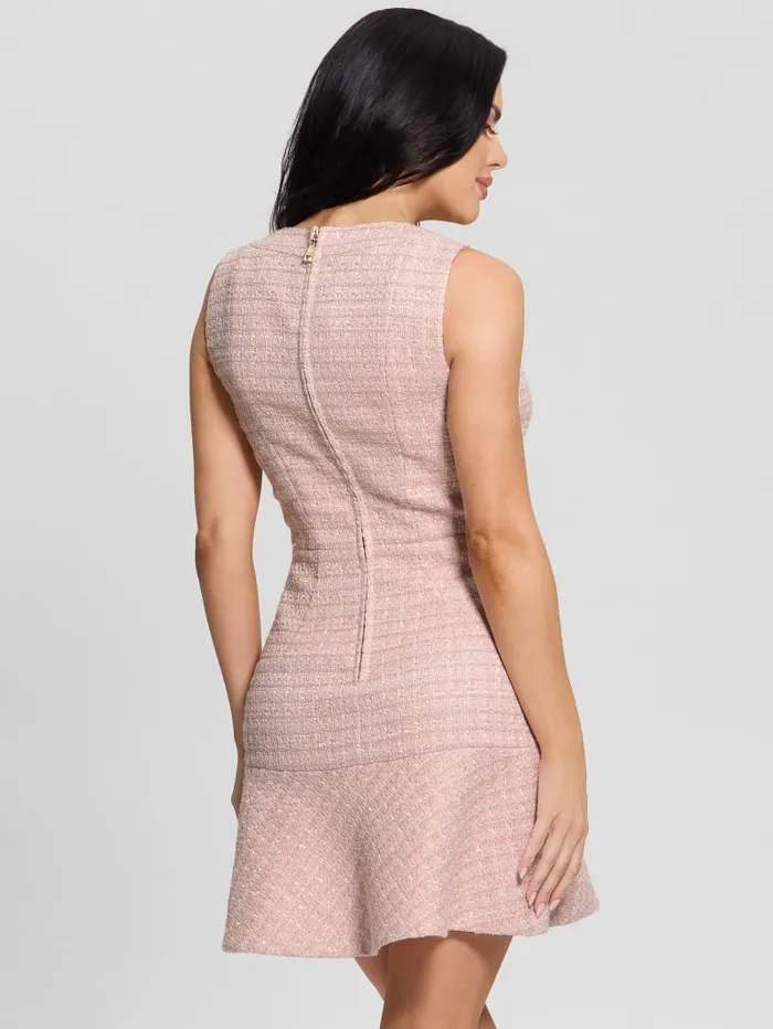 GUESS Guess Eco Eco Daphnee Tweed Dress Pink 8211 Men