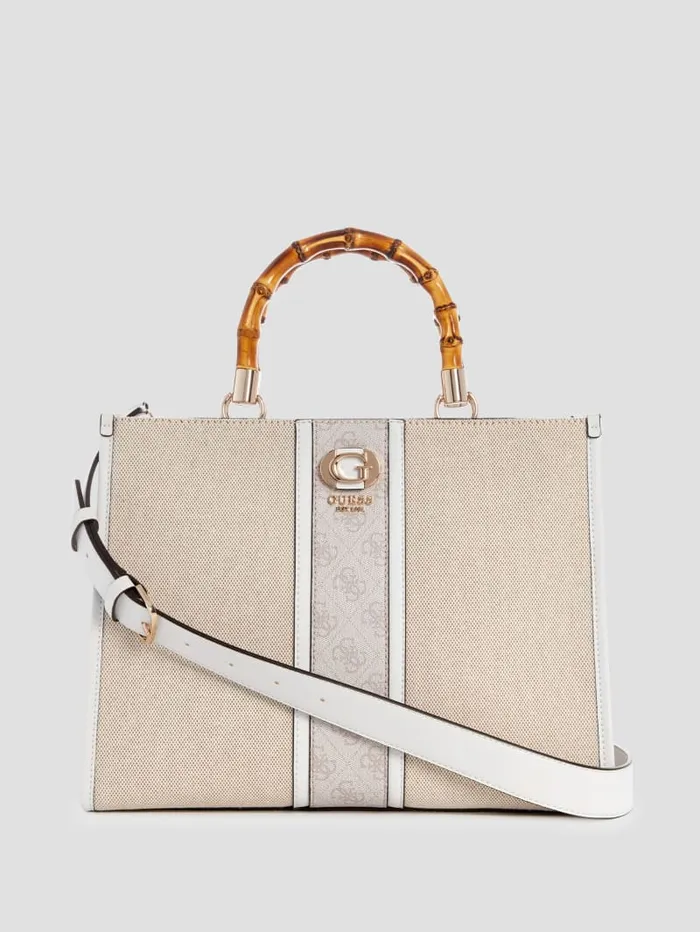 GUESS Handbags Kerima Bamboo Tote Black 8211 Women