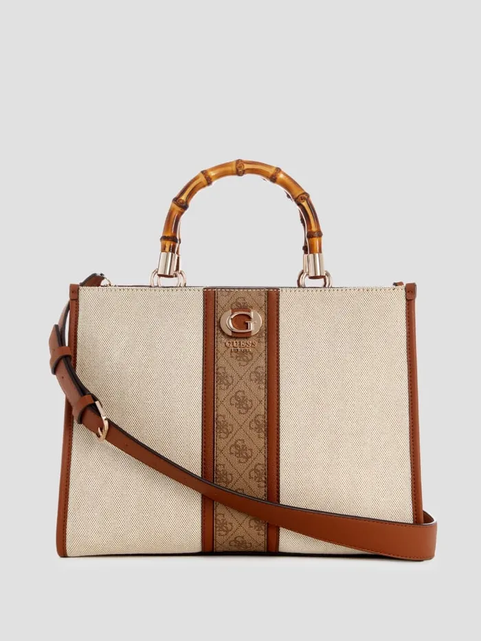 GUESS Handbags Kerima Bamboo Tote Black 8211 Women