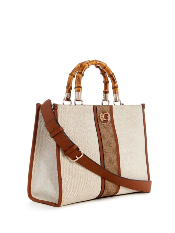 GUESS Handbags Kerima Bamboo Tote Black 8211 Women