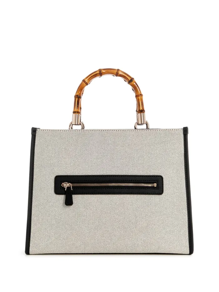 GUESS Handbags Kerima Bamboo Tote Black 8211 Women