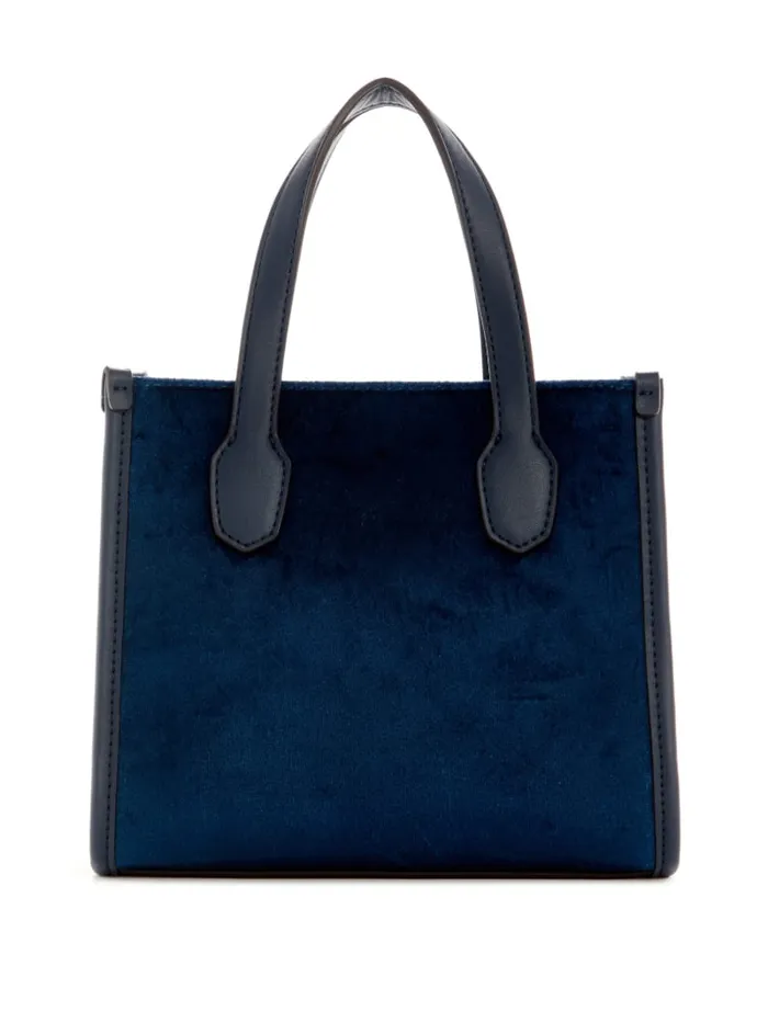 GUESS Handbags Silvana Velvet Mini Tote Gold 8211 Women