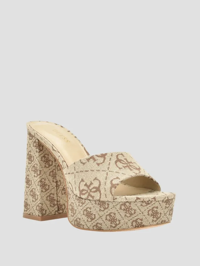 GUESS Heels Jadah Logo Platform Heels Colors 8211 Unisex