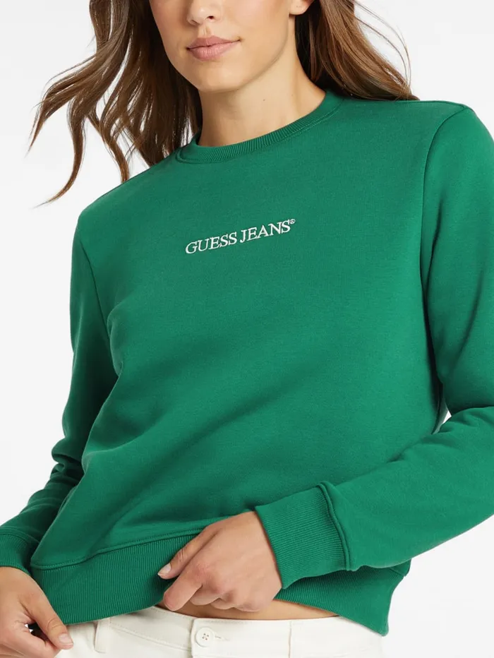GUESS Hoodies and Sweaters Embroidered Logo Sweatshirt Red 8211 Women