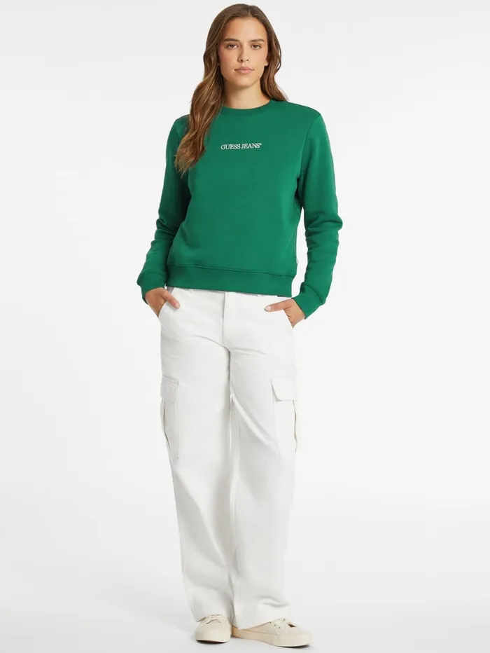 GUESS Hoodies and Sweaters Embroidered Logo Sweatshirt Red 8211 Women