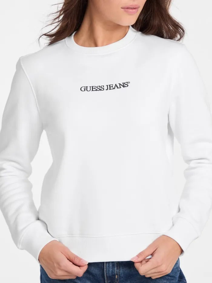 GUESS Hoodies and Sweaters Embroidered Logo Sweatshirt Red 8211 Women