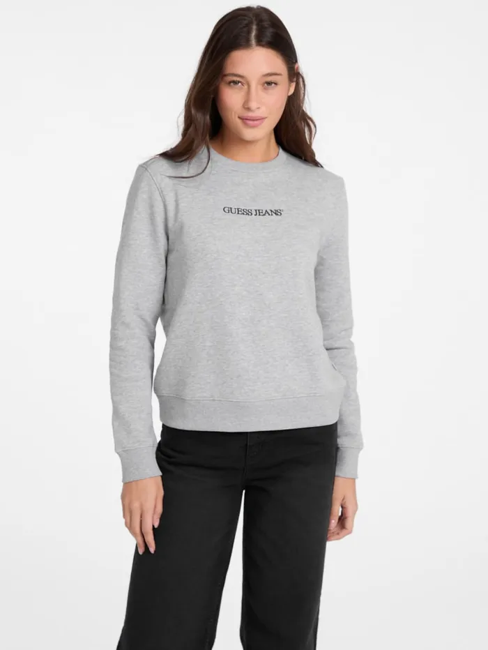 GUESS Hoodies and Sweaters Embroidered Logo Sweatshirt Red 8211 Women