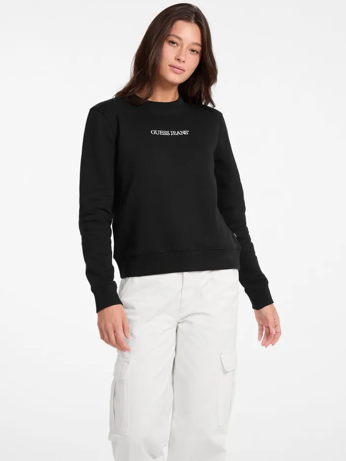 GUESS Hoodies and Sweaters Embroidered Logo Sweatshirt Red 8211 Women