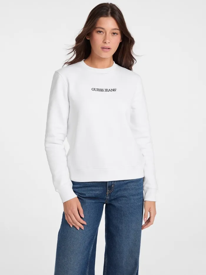 GUESS Hoodies and Sweaters Embroidered Logo Sweatshirt Red 8211 Women