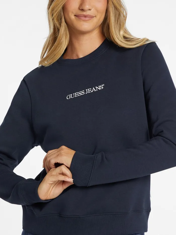 GUESS Hoodies and Sweaters Embroidered Logo Sweatshirt Red 8211 Women