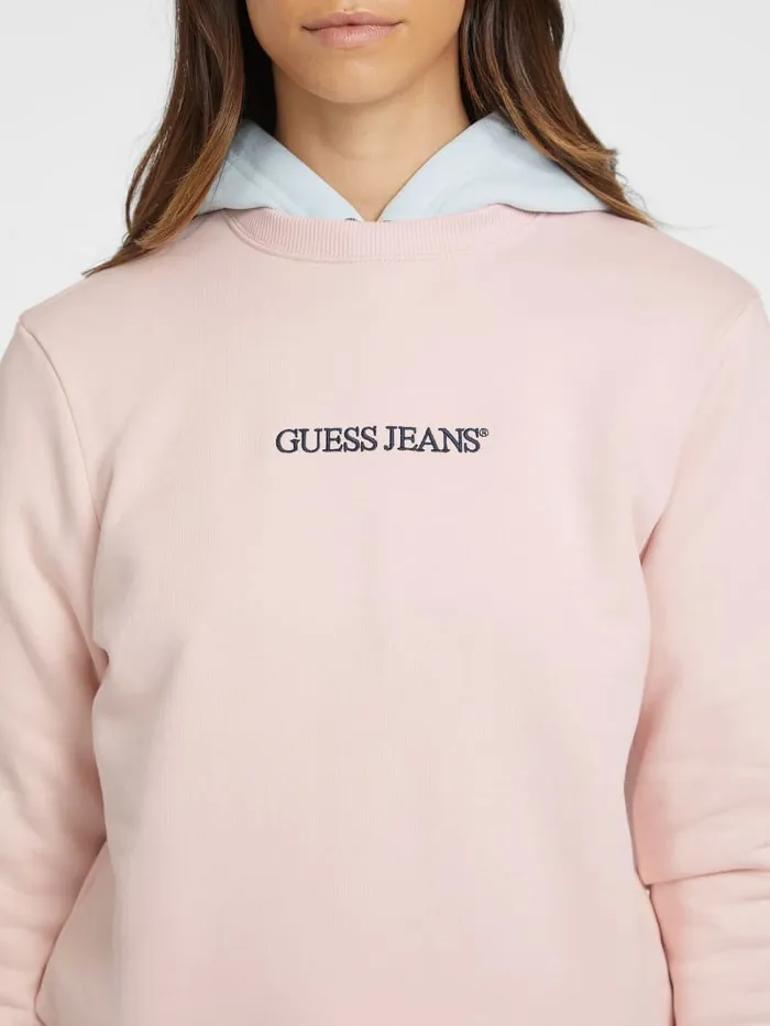 GUESS Hoodies and Sweaters Embroidered Logo Sweatshirt Red 8211 Women