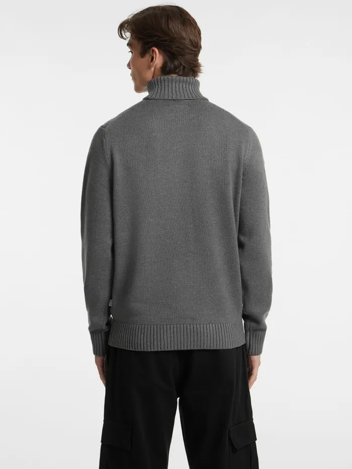 GUESS Hoodies and Sweaters Embroidered Logo Turtleneck Sweater Beige 8211 Men