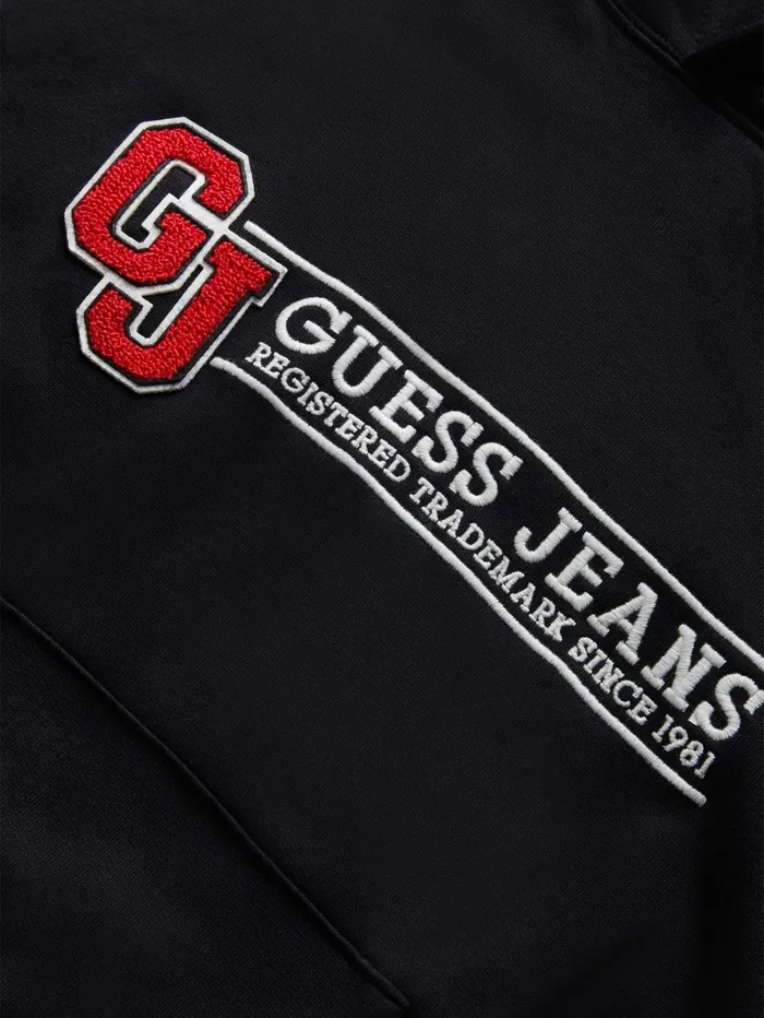 GUESS Hoodies and Sweaters Logo Patch Hoodie Black 8211 Men