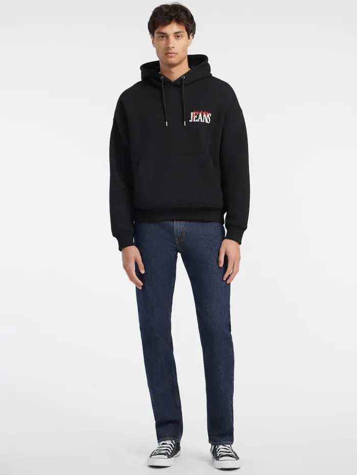 GUESS Hoodies and Sweaters Mixed Chest Logo Hoodie White 8211 Men