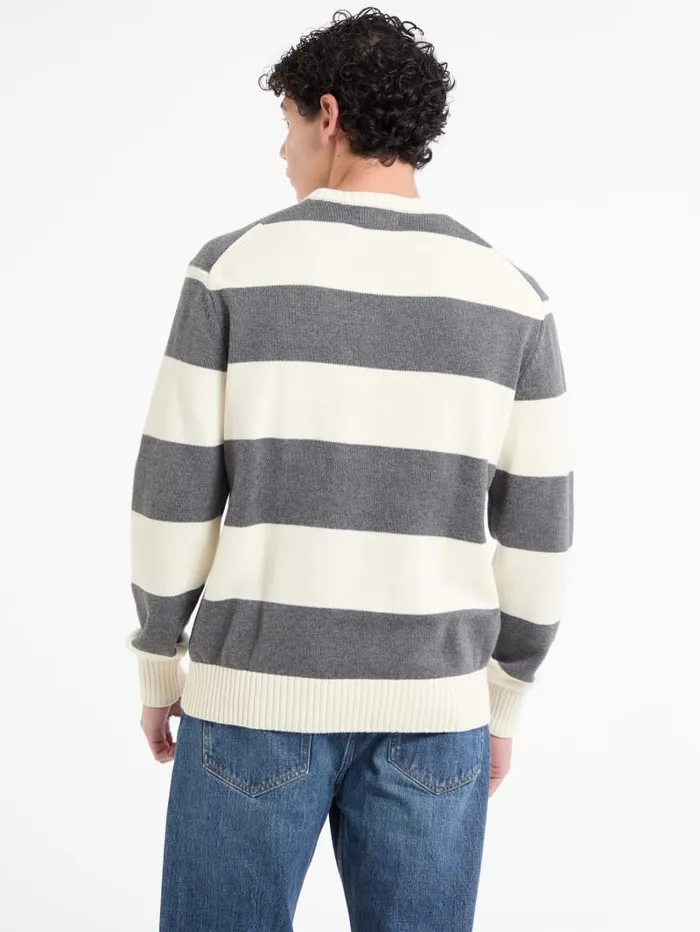 GUESS Hoodies and Sweaters Striped Embroidered Logo Sweater Colors 8211 Men