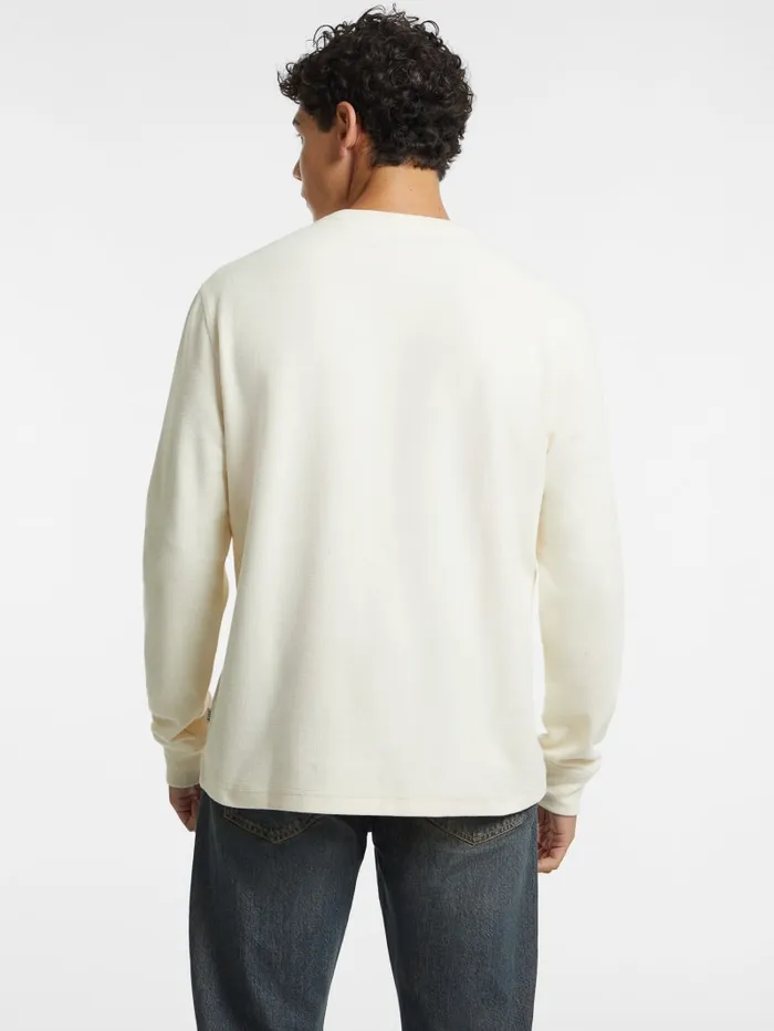 GUESS Hoodies and Sweaters WaffleKnit Mini Triangle LongSleeve Tee Green 8211 Men
