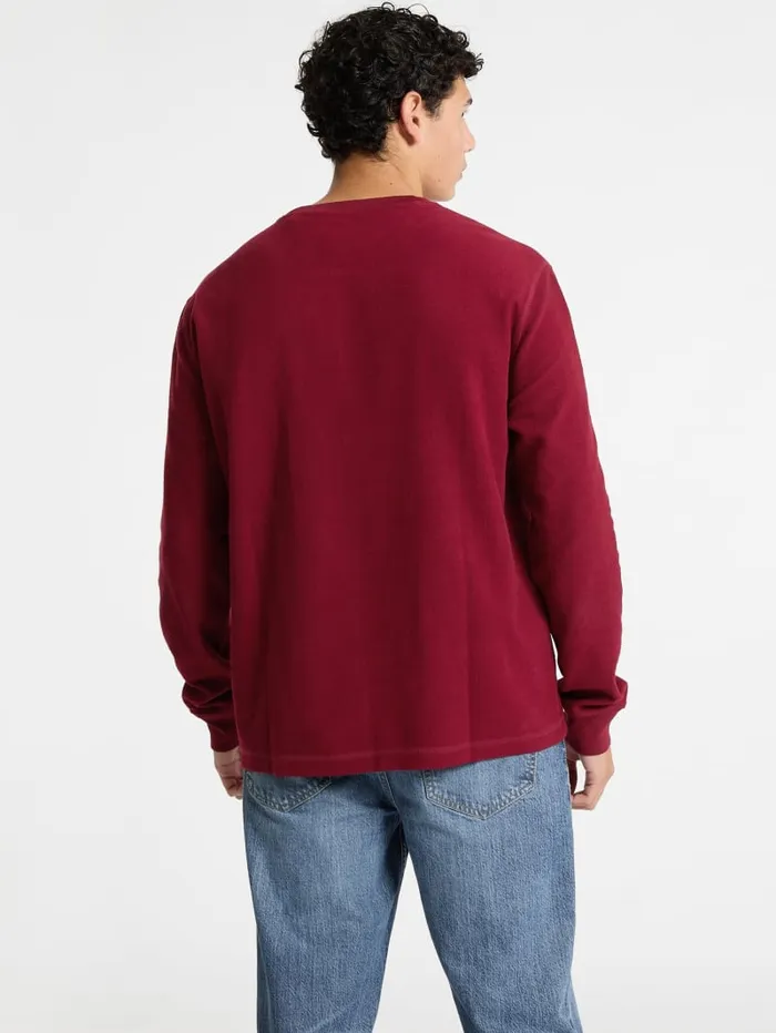 GUESS Hoodies and Sweaters WaffleKnit Mini Triangle LongSleeve Tee Green 8211 Men
