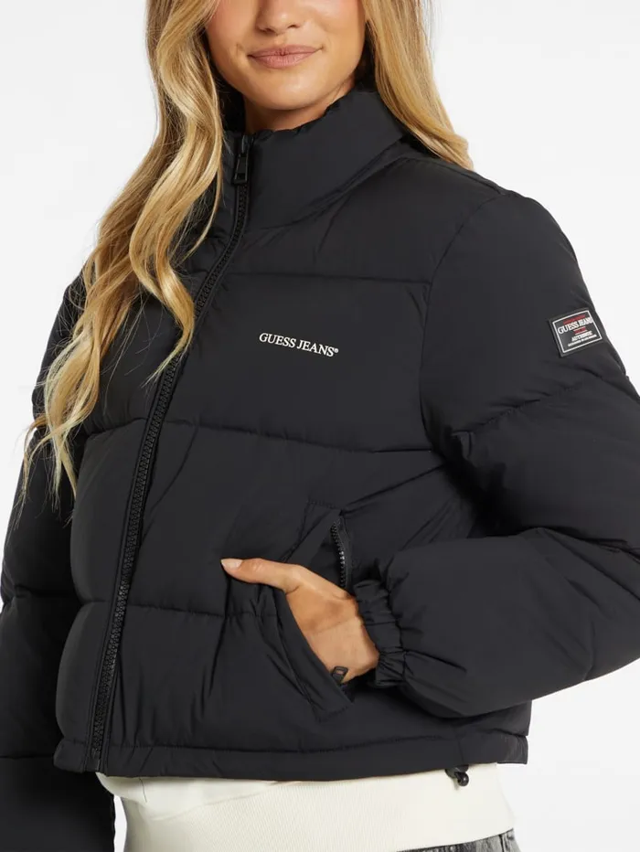 GUESS Jackets and Coats Crop Puffer Jacket Pink 8211 Women