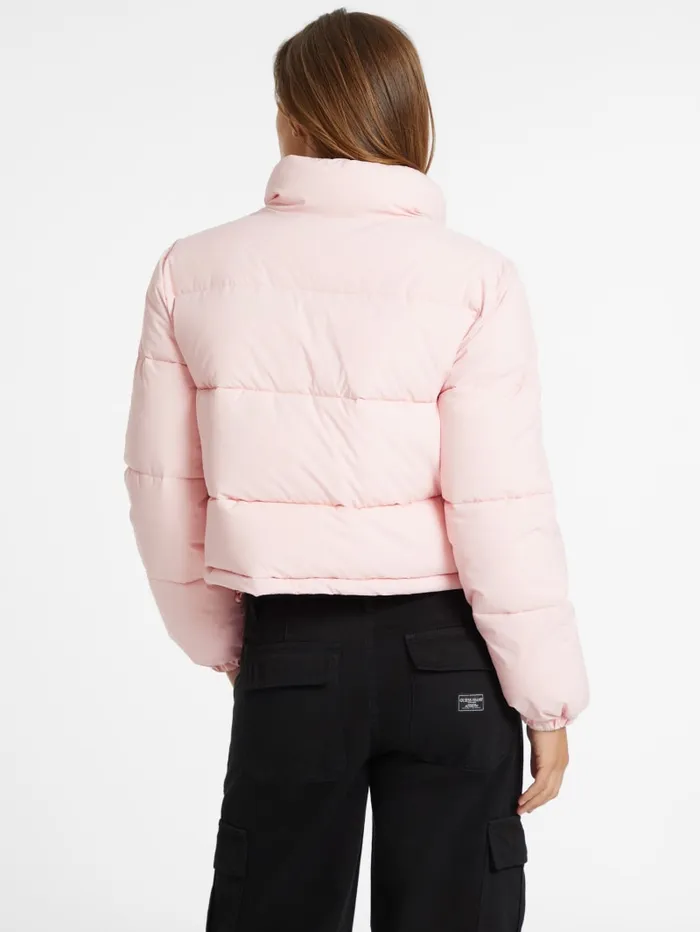 GUESS Jackets and Coats Crop Puffer Jacket Pink 8211 Women