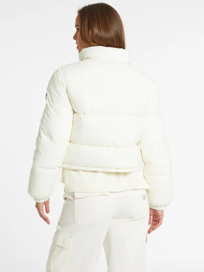GUESS Jackets and Coats Crop Puffer Jacket Pink 8211 Women