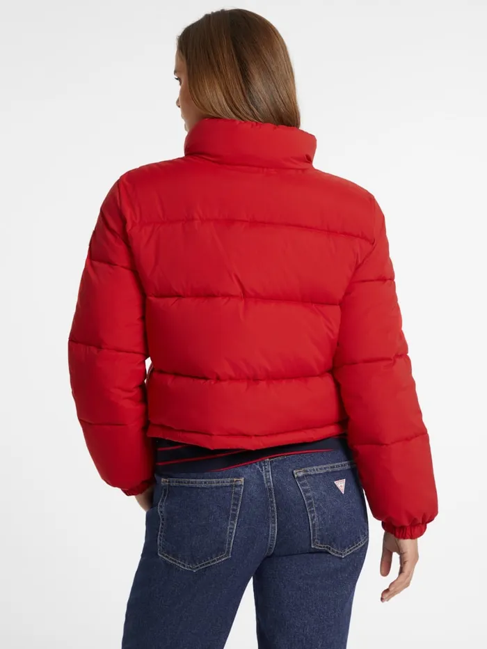 GUESS Jackets and Coats Crop Puffer Jacket Pink 8211 Women