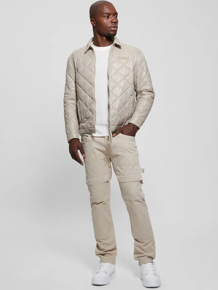 GUESS Jackets and Coats Eco Anchise Quilted Jacket Beige 8211 Men