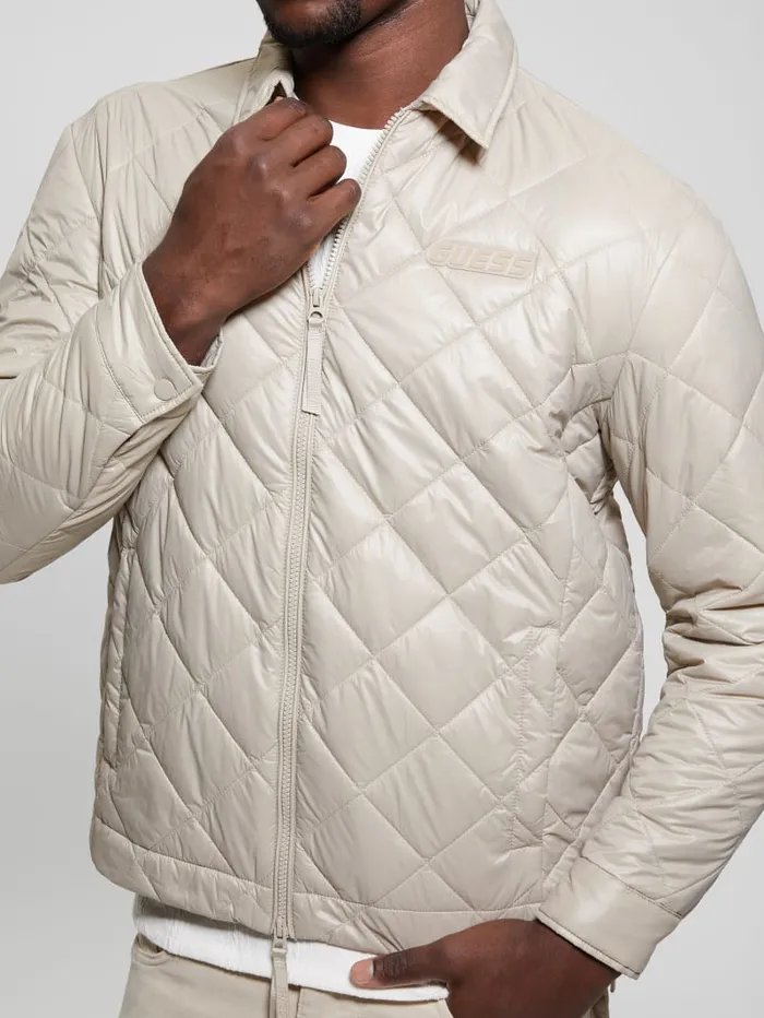 GUESS Jackets and Coats Eco Anchise Quilted Jacket Beige 8211 Men
