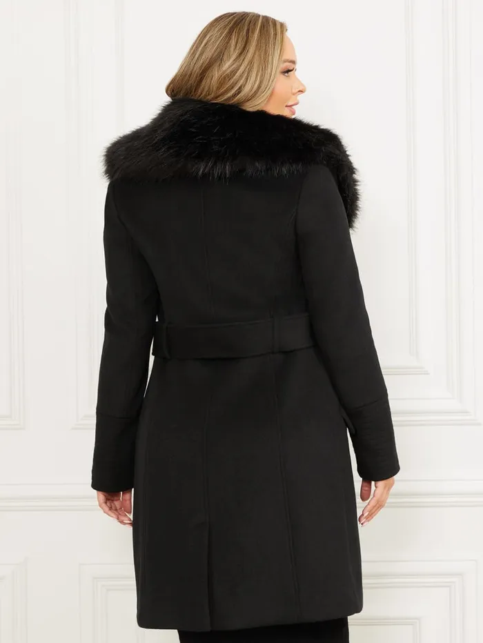 GUESS Jackets and Coats Loreta WoolBlend Coat Black 8211 Women