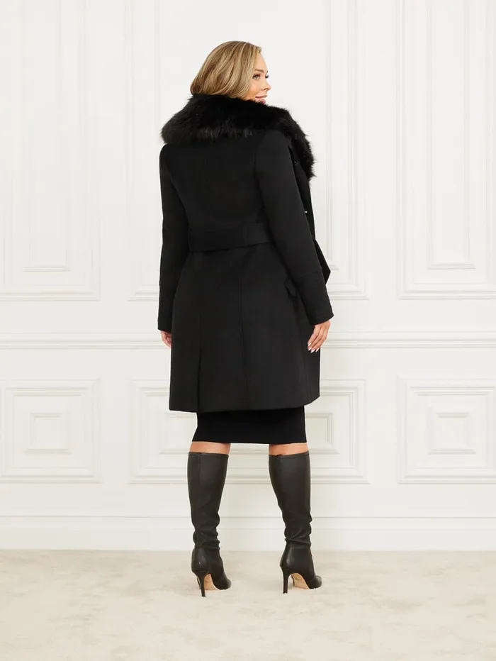 GUESS Jackets and Coats Loreta WoolBlend Coat Black 8211 Women