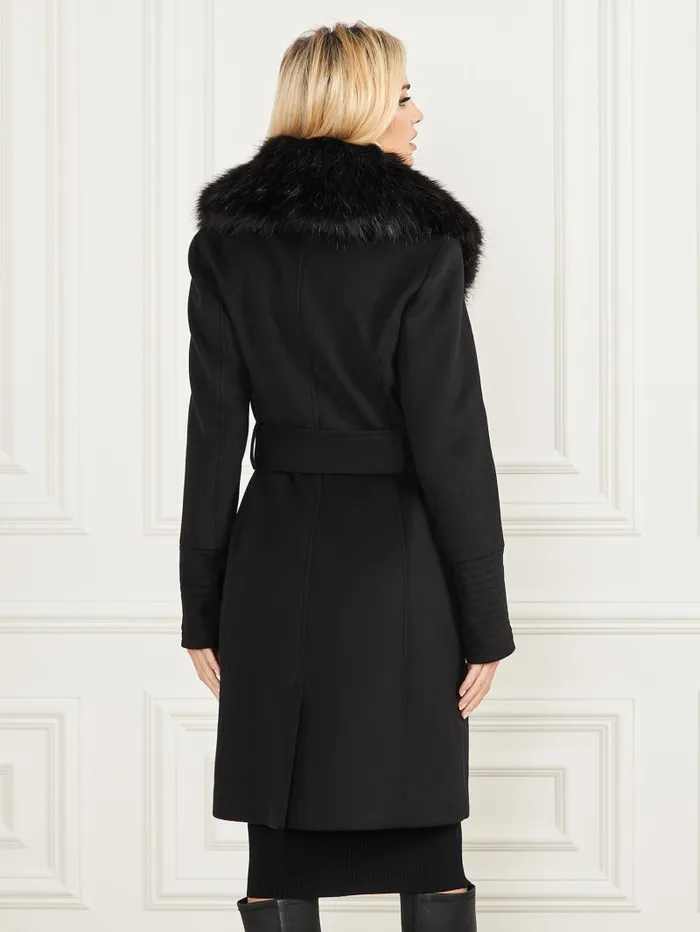 GUESS Jackets and Coats Loreta WoolBlend Coat Black 8211 Women
