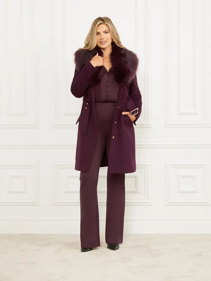GUESS Jackets and Coats Loreta WoolBlend Coat Black 8211 Women