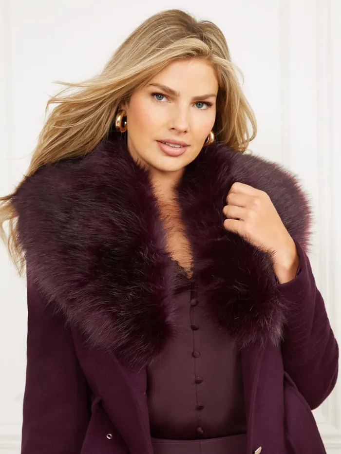 GUESS Jackets and Coats Loreta WoolBlend Coat Black 8211 Women