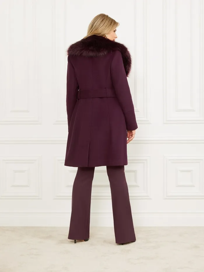 GUESS Jackets and Coats Loreta WoolBlend Coat Black 8211 Women