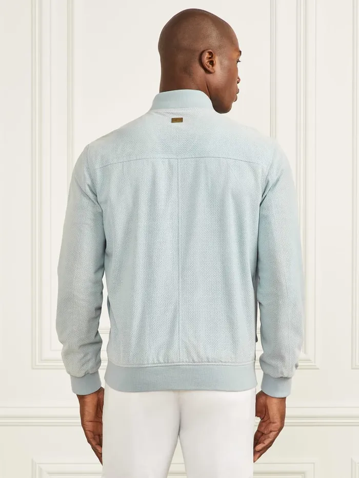 GUESS Jackets and Coats Suede Flight Jacket Blue 8211 Men