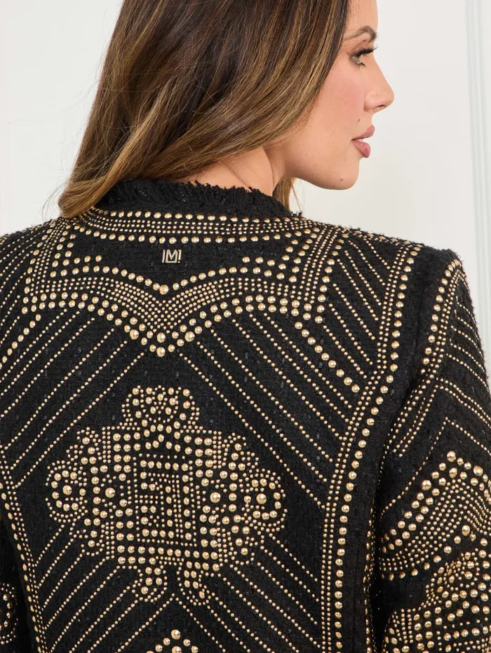 GUESS Jackets Helene Studded Embroidery Jacket Black 8211 Women
