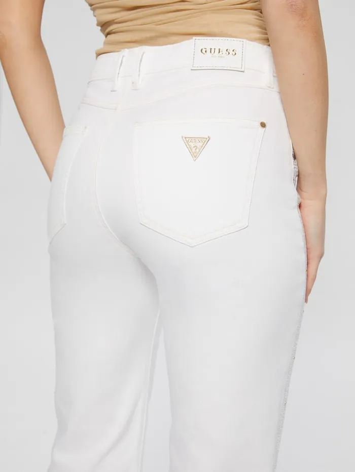 GUESS Jeans and Denim 1981 Kick Flare Jeans White 8211 Women