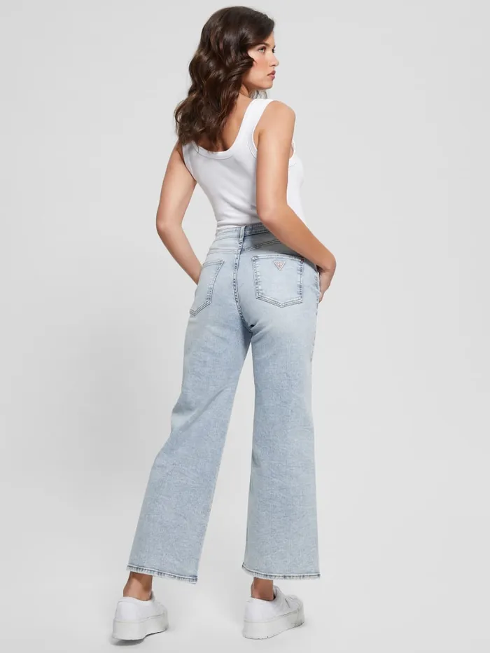 GUESS Jeans and Denim Ankle WideLeg Jeans Blue 8211 Women