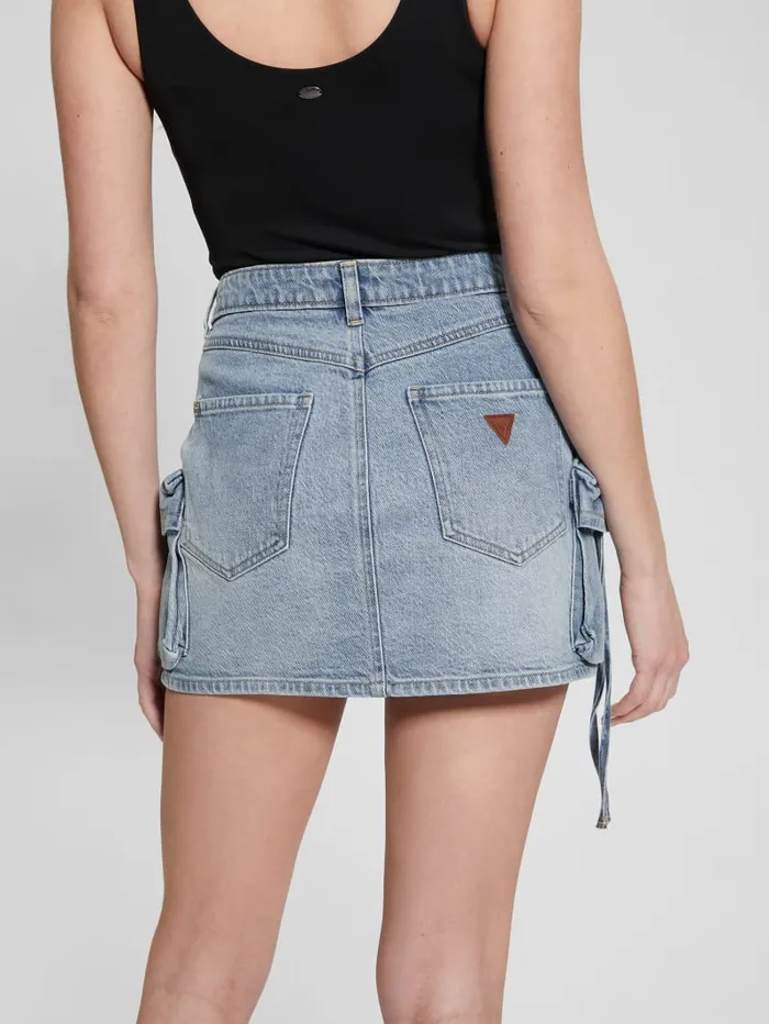 GUESS Jeans and Denim Devon Cargo Mini Skirt Blue 8211 Women
