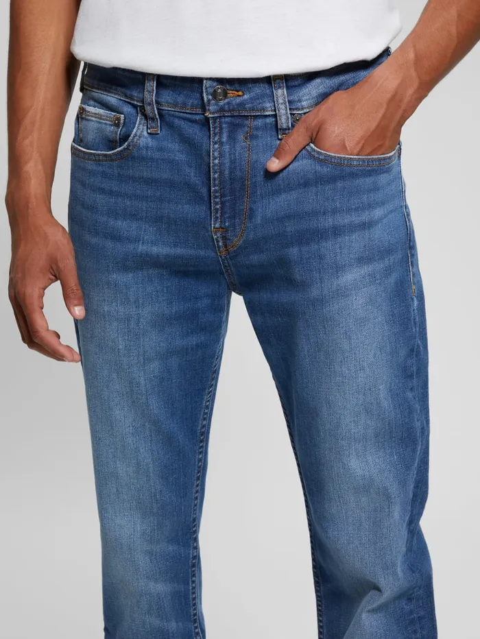 GUESS Jeans and Denim Eco Davis Straight Jeans Blue 8211 Men