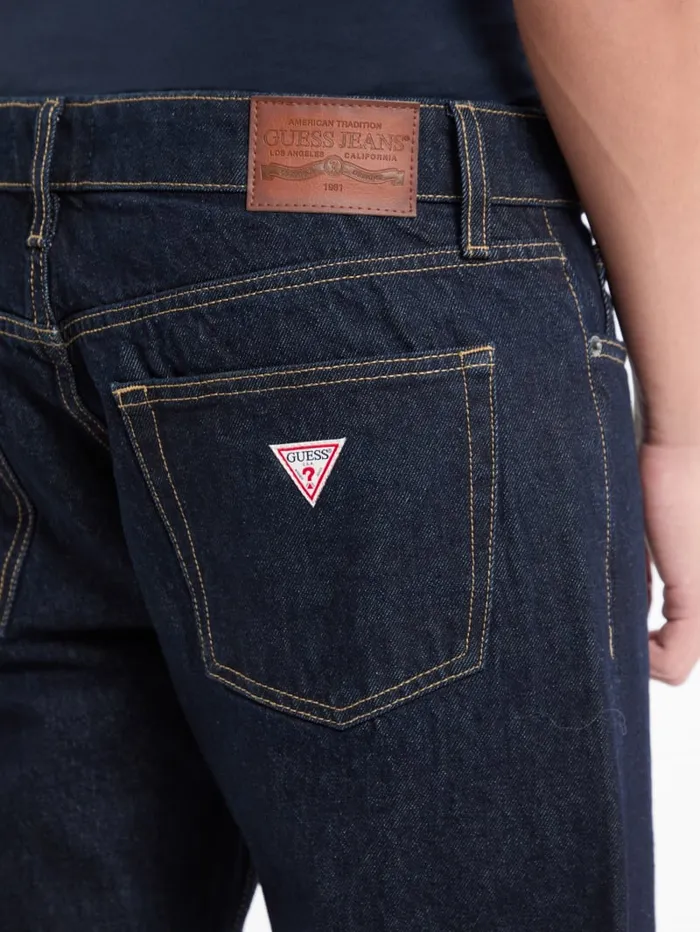GUESS Jeans and Denim Selvedge Denim Straight Jeans Blue 8211 Men