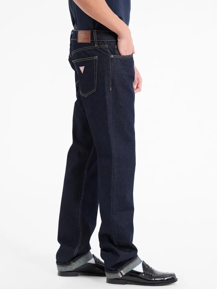 GUESS Jeans and Denim Selvedge Denim Straight Jeans Blue 8211 Men