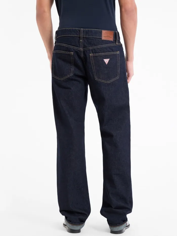 GUESS Jeans and Denim Selvedge Denim Straight Jeans Blue 8211 Men