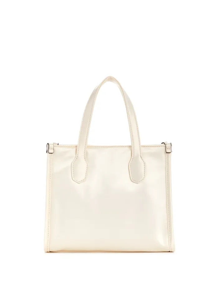 GUESS Logo Bags Silvana Satin Mini Tote Blue 8211 Unisex