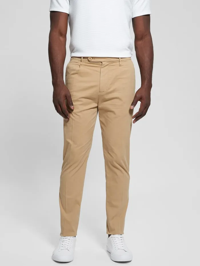 GUESS Pants and Shorts Noah Straight Pants Beige 8211 Men