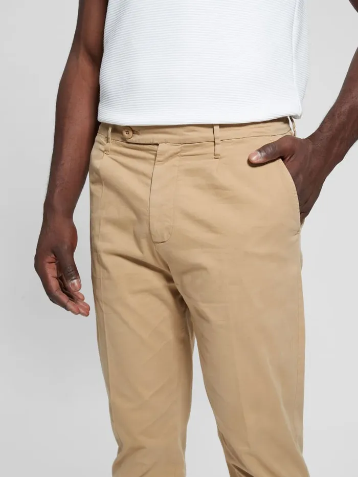 GUESS Pants and Shorts Noah Straight Pants Beige 8211 Men