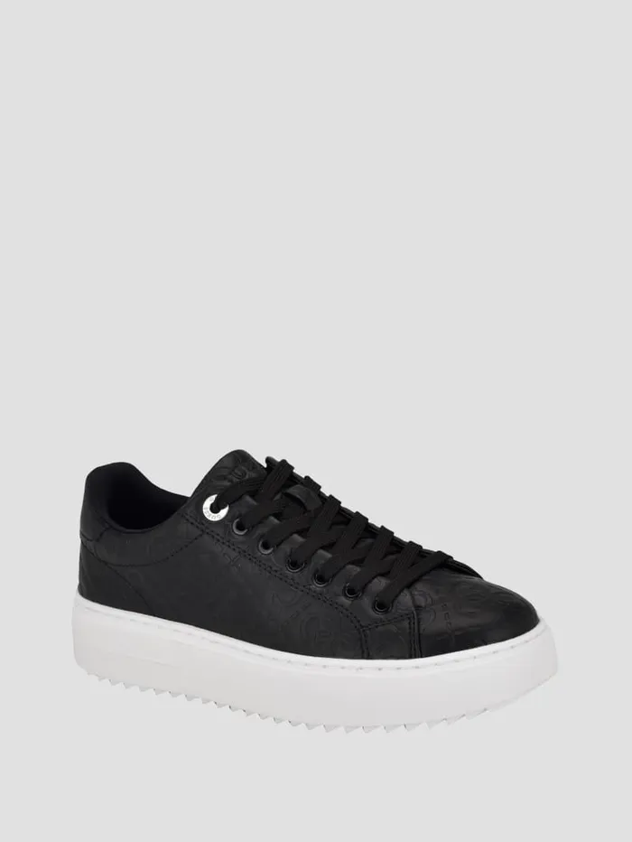 GUESS Sale Denesa Peony LowTop Sneakers Black 8211 Women